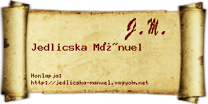 Jedlicska Mánuel névjegykártya